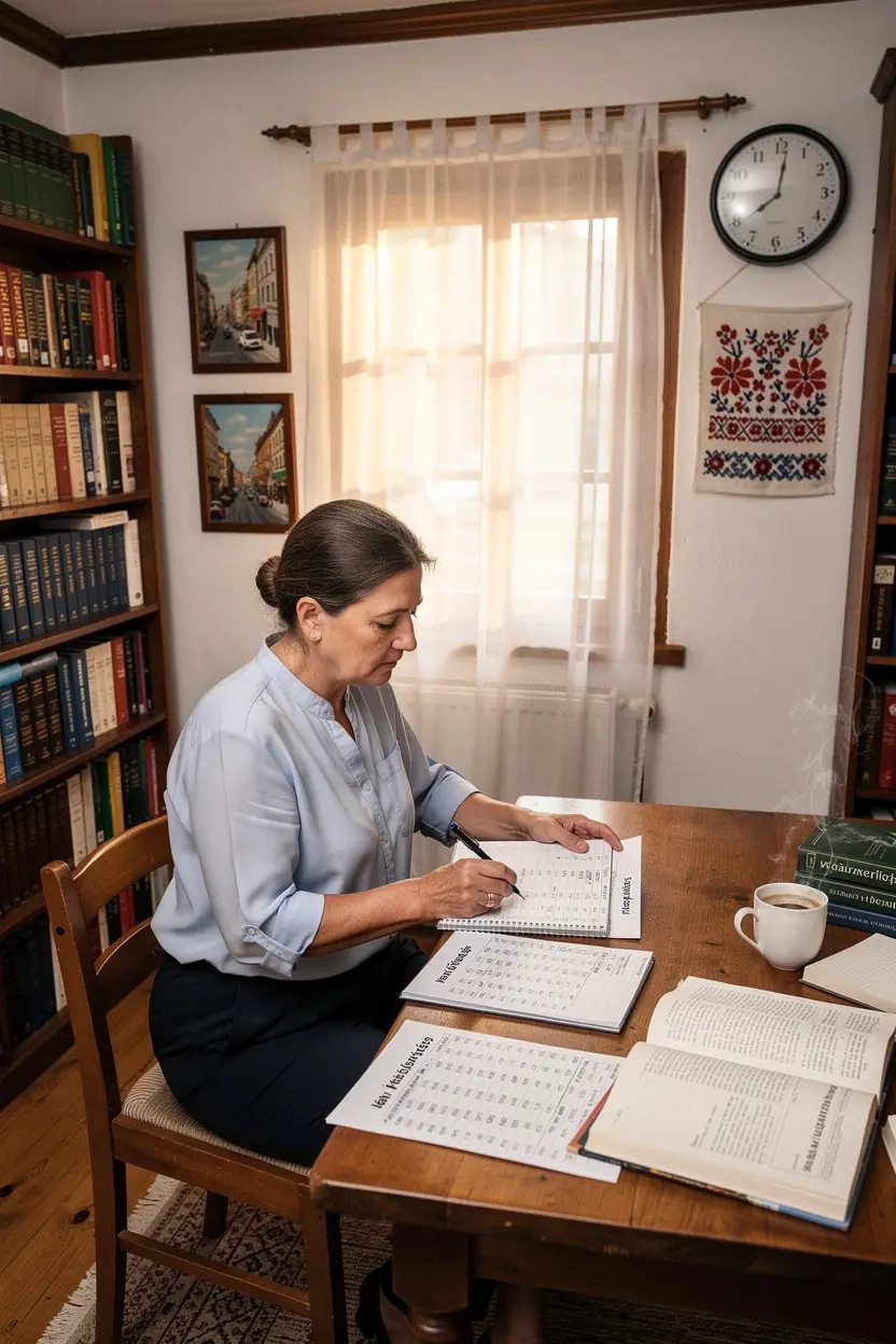 Szemléltető grafika a havi pénzügyi tervezés lépéseiről, könyv alapú tanulással és világos sablonokkal a stabil döntéshozatal érdekében.